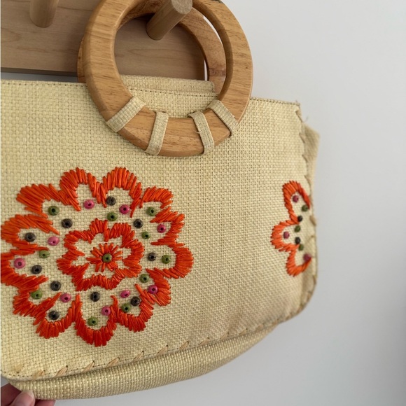 Coldwater Creek Floral Straw Bag - Picture 3 of 7